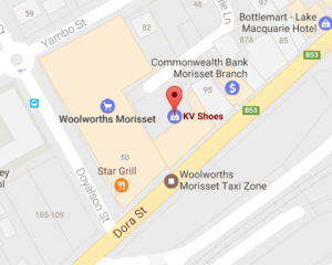 kv shoes map